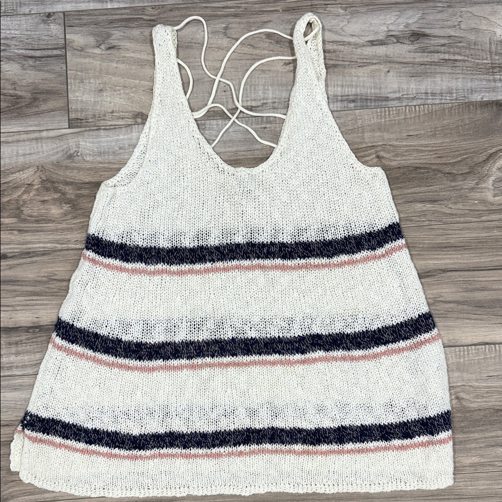 American Eagle Striped Knit Tank Top